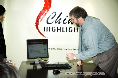 Foreign staff, Brian was invited to draw fifth prize