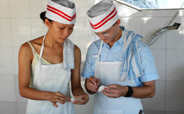 China Highlights customer is learning how to make dumplings in their tour.