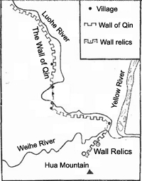 Map of Qin State Wall Map of Qin State Wall