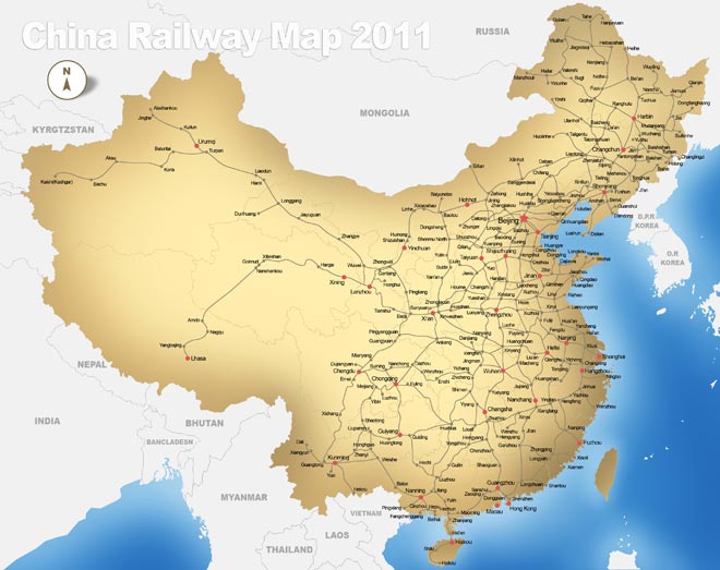 China Railway map