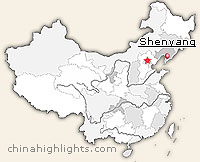 Shenyang's location map