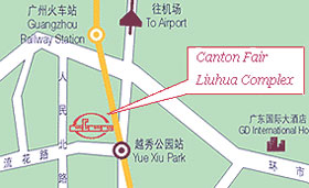 Map of Liuhua Complex in Guangzhou Map of Liuhua Complex in Guangzhou