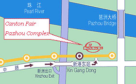 Map of Pazhou Complex in Guangzhou